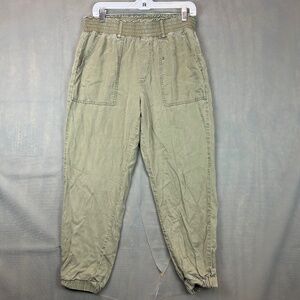 Abercrombie Fitch Pants Womens Size Medium Green Tapered Jogger Cargo VTG Y2K